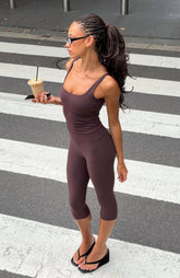 More To You Active Tank Dark Chocolate