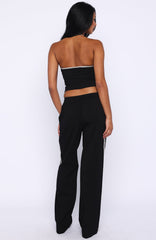 Boss Babe Vibes Track Pants Black
