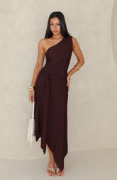 Drifting Away Maxi Dress Chocolate