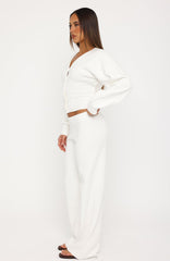 Kassandra Knit Pants Off White