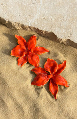 Lucas Earrings Orange/Gold