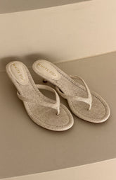 Orion Thong Kitten Mules Oat