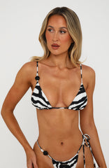 Manon Bikini Top Blurred Noir