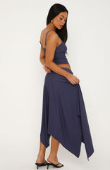 Free All Night Midi Skirt Steel