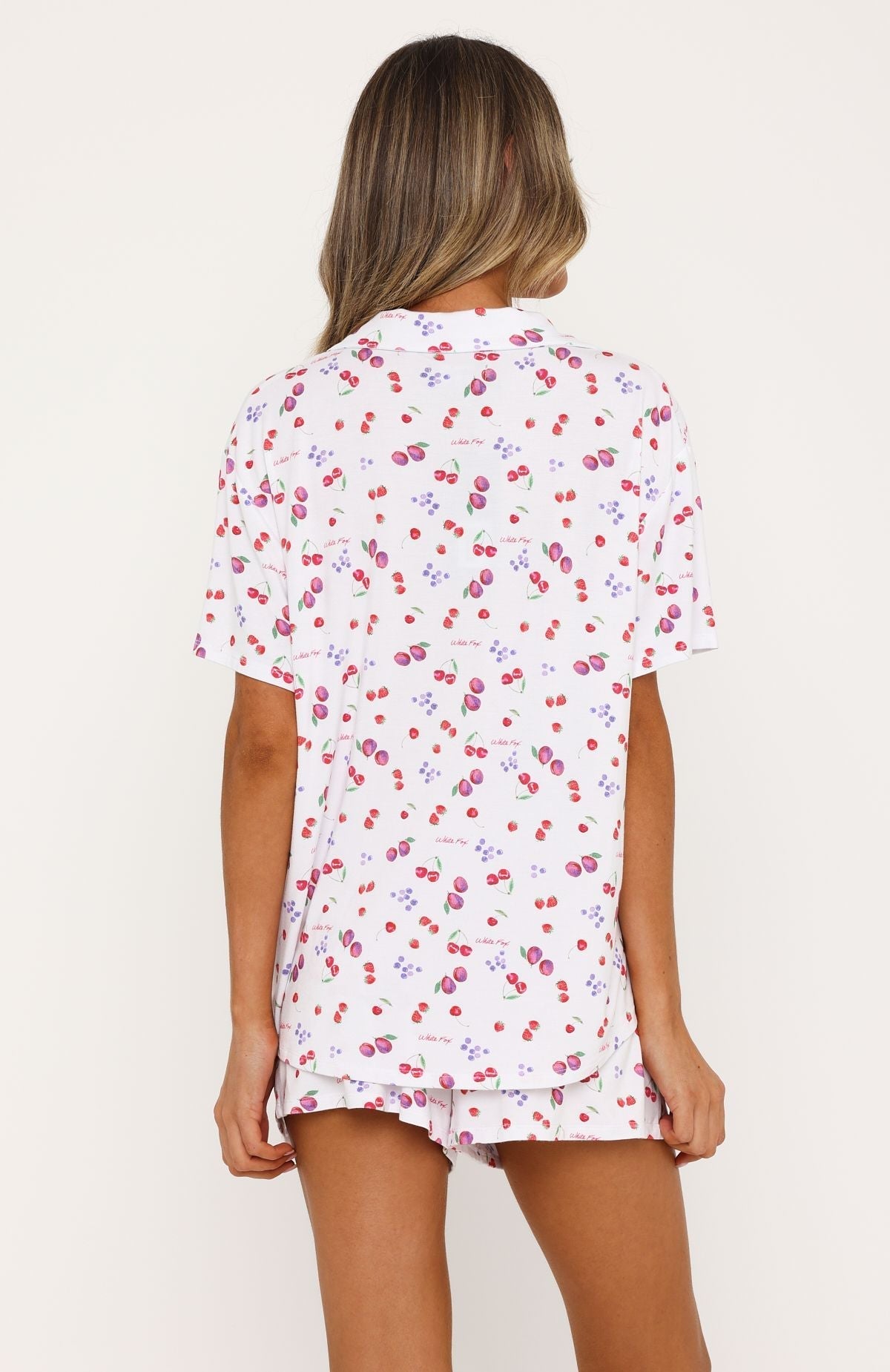 Dreamscape Printed Pyjama Set White Berries