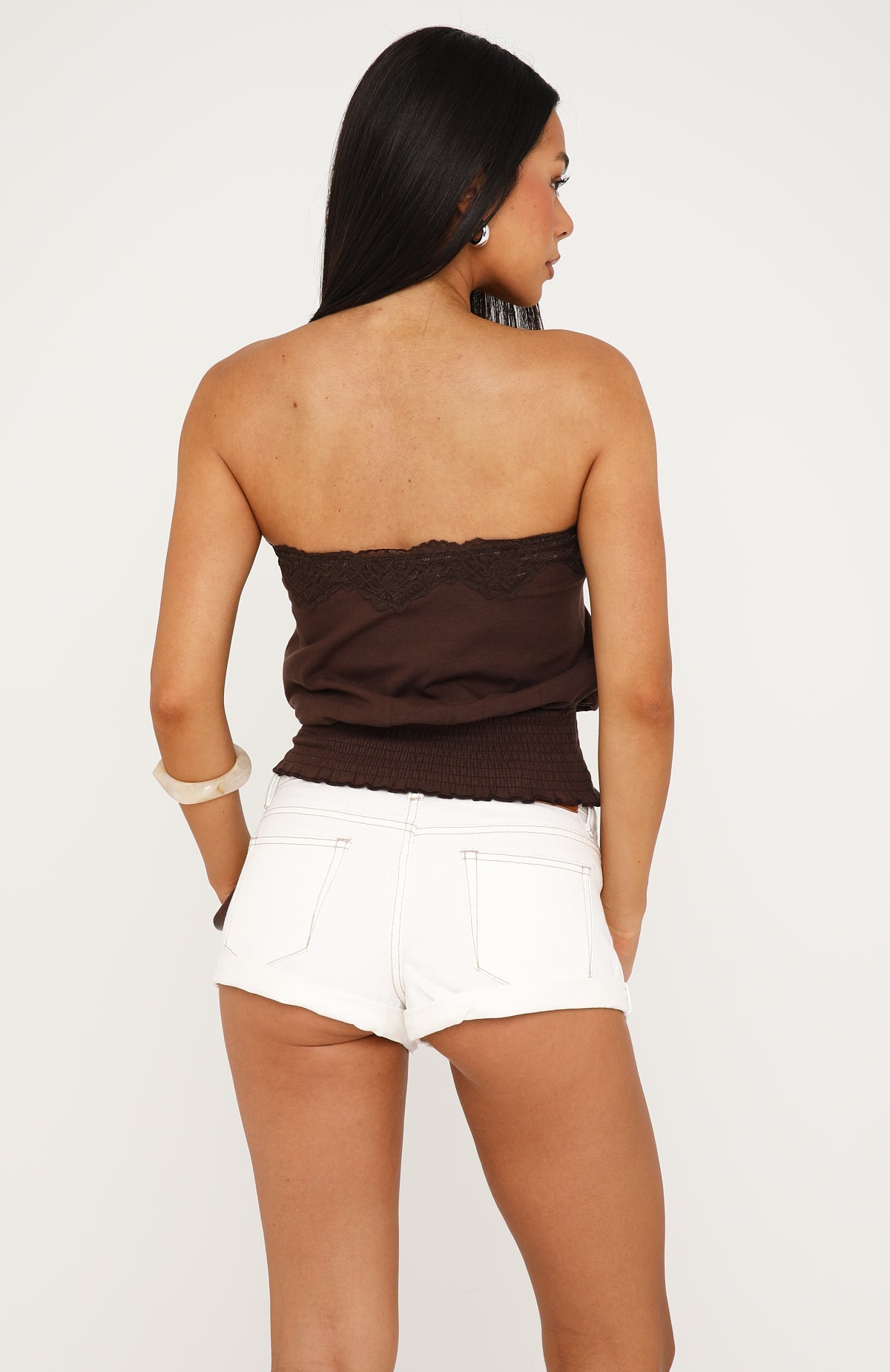 Own Your Magic Denim Shorts Off White