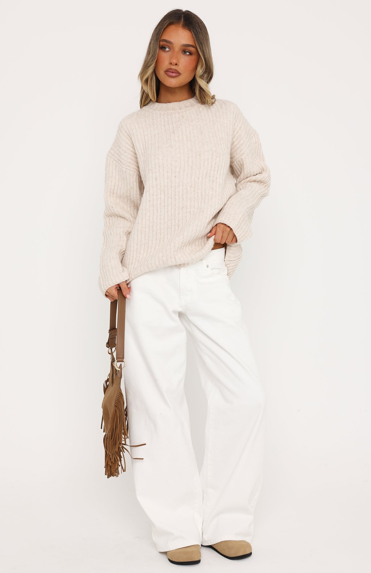 Lavinia Knit Sweater Oat Marle