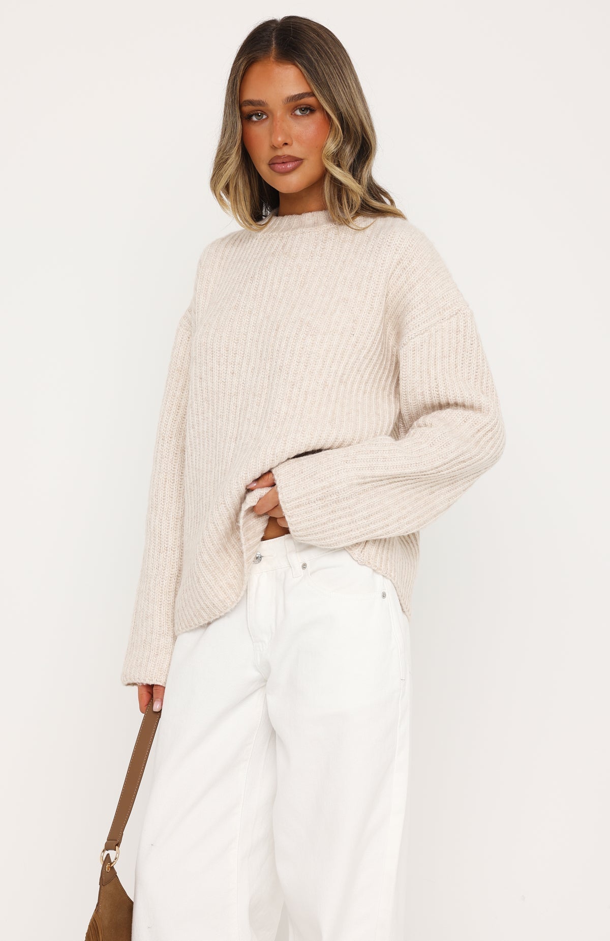 Lavinia Knit Sweater Oat Marle