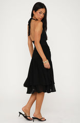 Look Twice Midi Dress Black