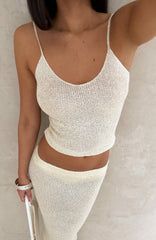 Love Galore Sequin Knit Top Lemon