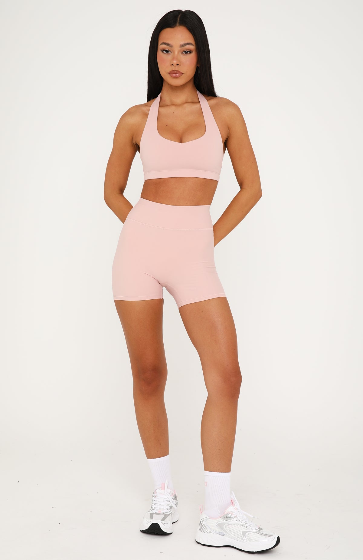 Keep Up High Waisted Shorts 4" Dusty Pink