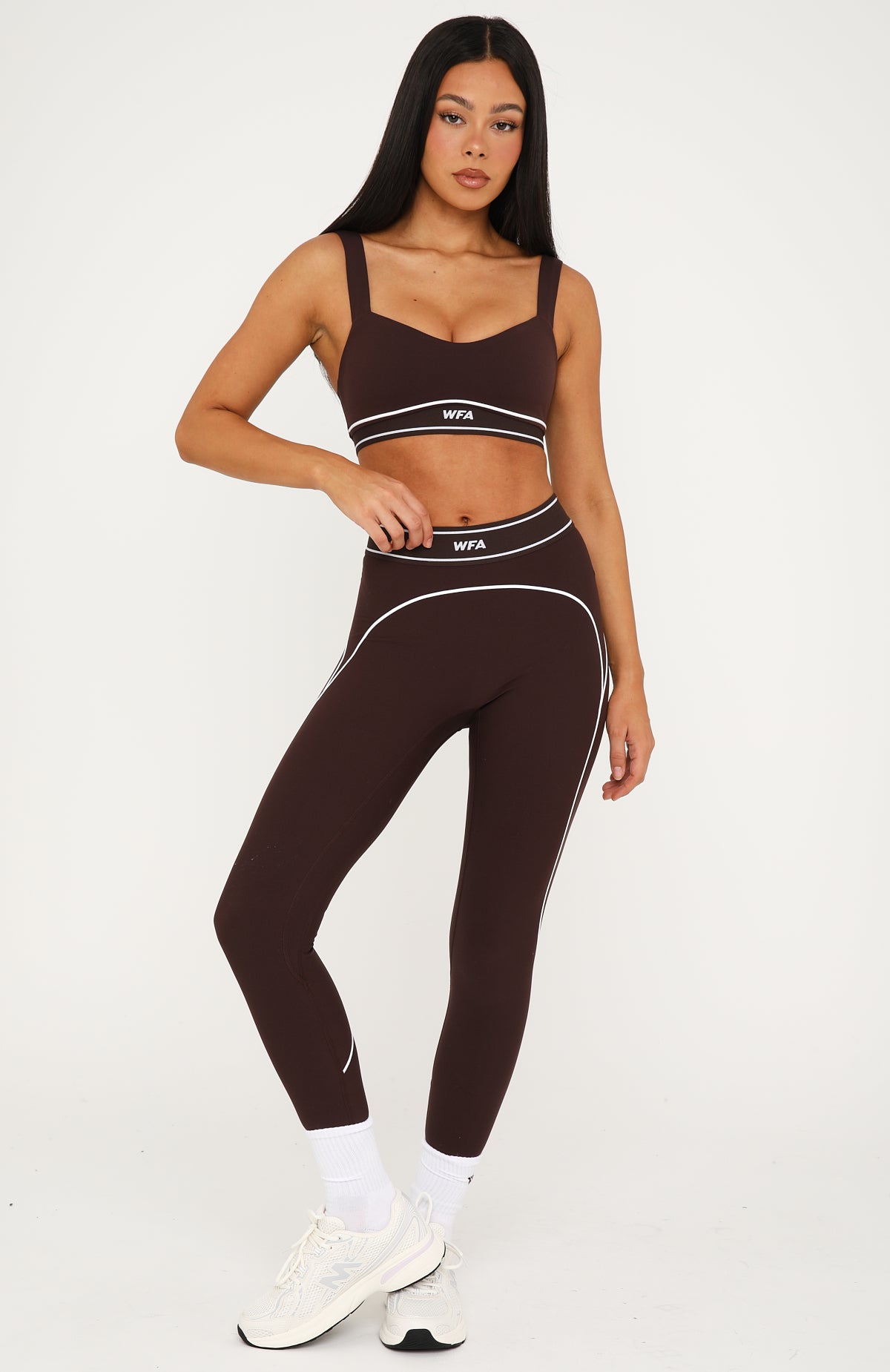 Precision Leggings Dark Chocolate/White