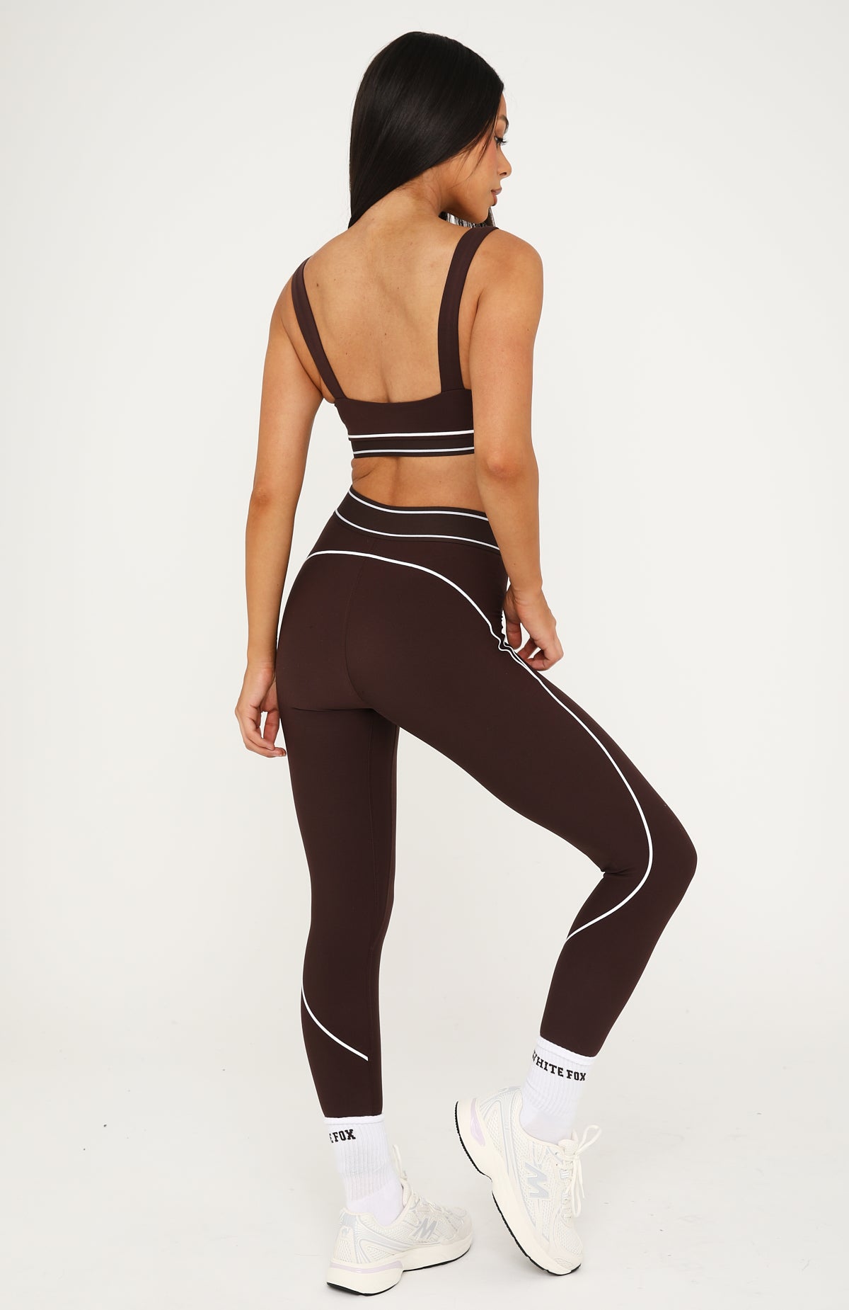 Precision Leggings Dark Chocolate/White