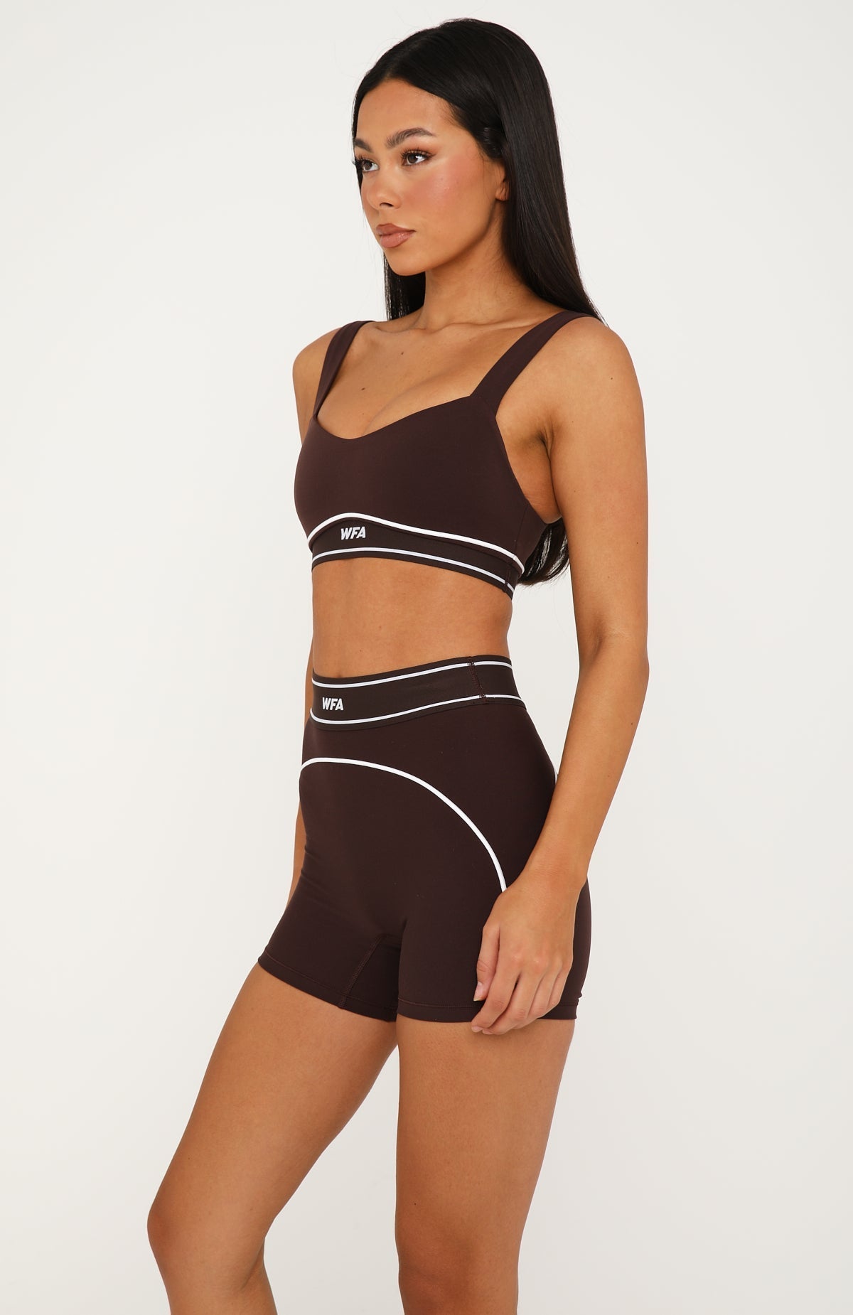 Adapt Bike Shorts 4" Dark Chocolate/White